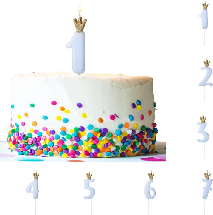 Produktbild Partydeco Bougie Chiffre 2 Bleu (9.5cm) (1 x)
