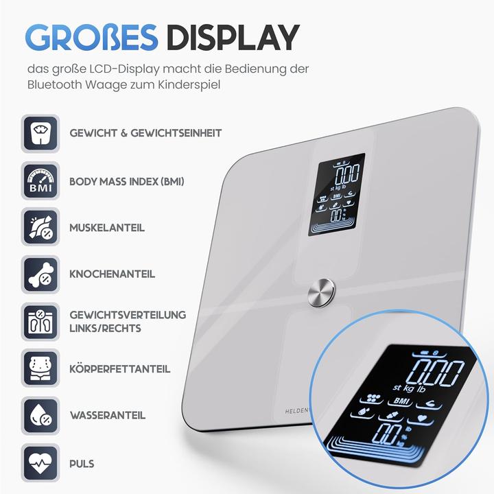 Actual product image Heldenwerk Körperanalysewaage (180 kg)