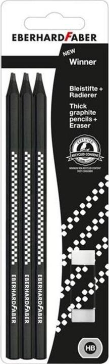 Actual product image EberhardFaber Pencil Winner, 6 pieces, 1 eraser (2 mm, HB, 6 x)