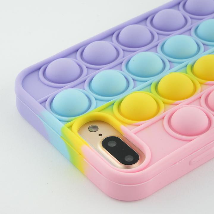 Produktbild PhoneLook Hülle Silikon Luftblasen Anti-Stress Regenbogen (Apple iPhone 7 Plus)