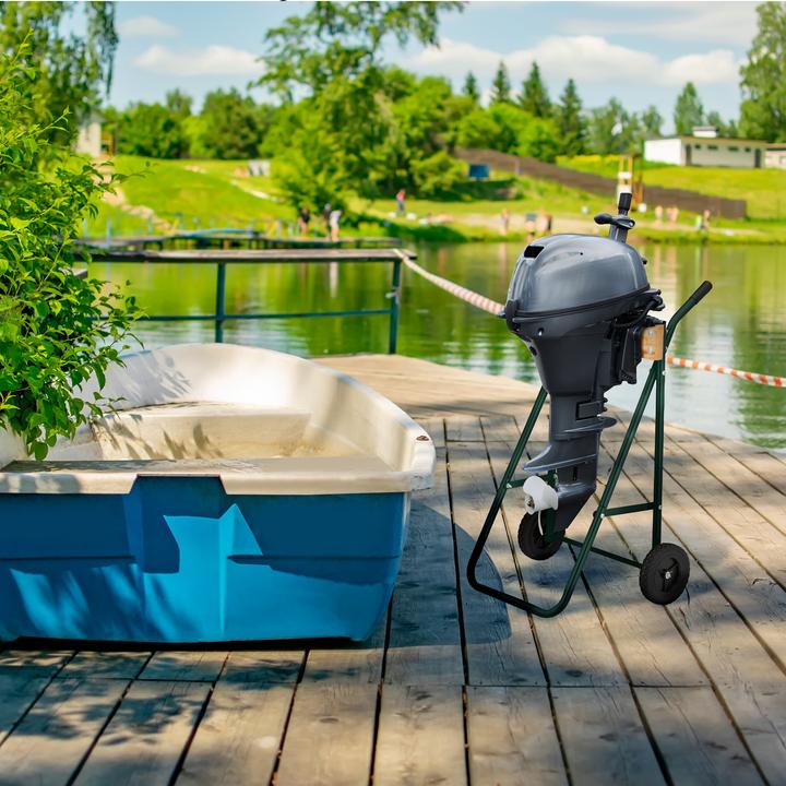 Actual product image Relaxdays Outboard motor stand