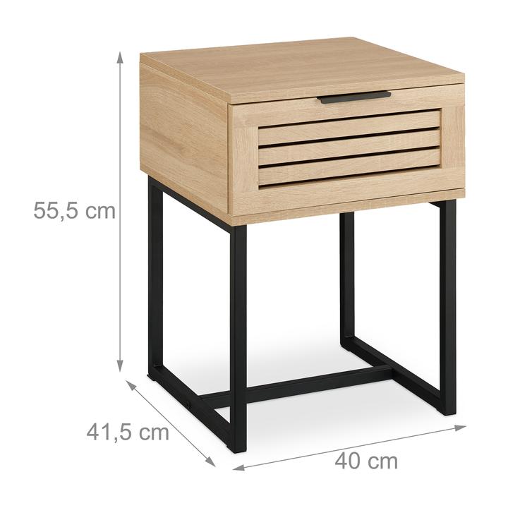 Actual product image Relaxdays Bedside Table (40 x 41.5 x 55.5 cm)
