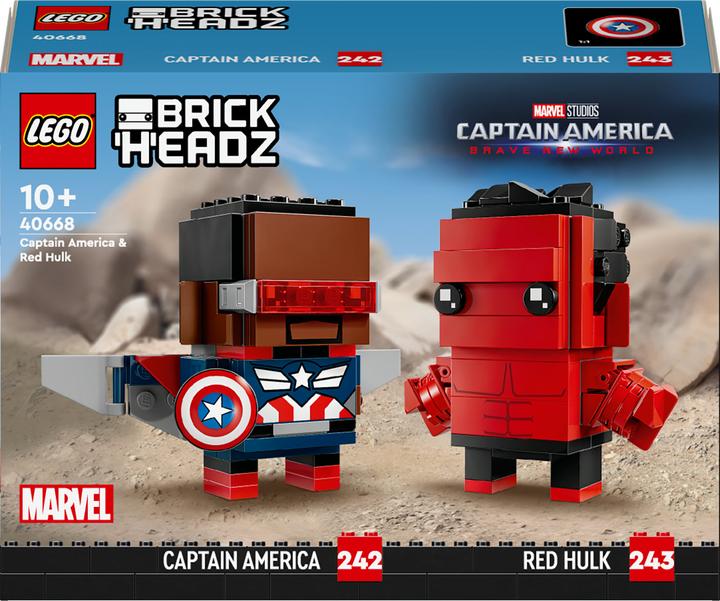 Image du produit LEGO BrickHeadz Super Heroes Captain America & Red Hulk (40668, LEGO Brickheadz)