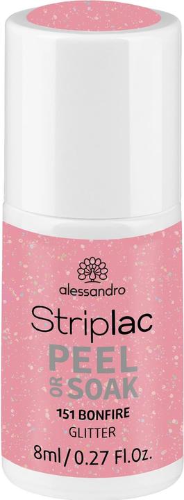 Image du produit Alessandro Striplac Peel or Soak - Feu de joie (Glitter, Pourpre, Rose, Vernis à ongles peel off)