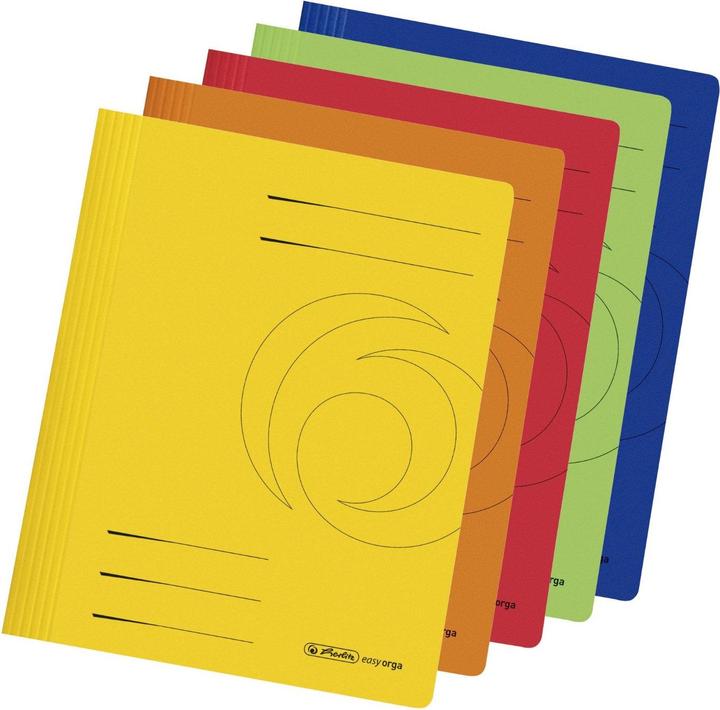 Herlitz 10 loose-leaf binders cardboard assorted colours DIN A4