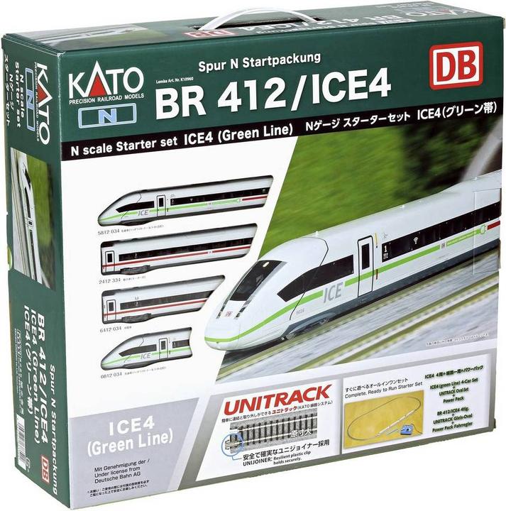 Immagine prodotto Hobbytrain DB AG starter set ICE4, 4 pezzi + binari + trasformatore (Traccia N)