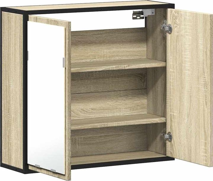 Actual product image VidaXL Bathroom mirror cabinet Sonoma oak 65x20x60 cm wood-based material (65 x 20 x 60 cm)
