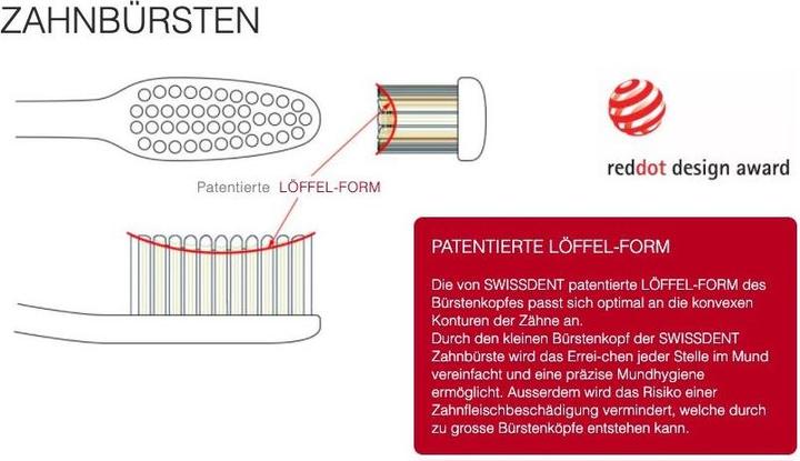 Produktbild Swissdent Bio Zahnbürste, Zahnbürsten aus biologischem Rizinusöl-Kunststoff (3 Stk.) vegan (Weich, 3 x)