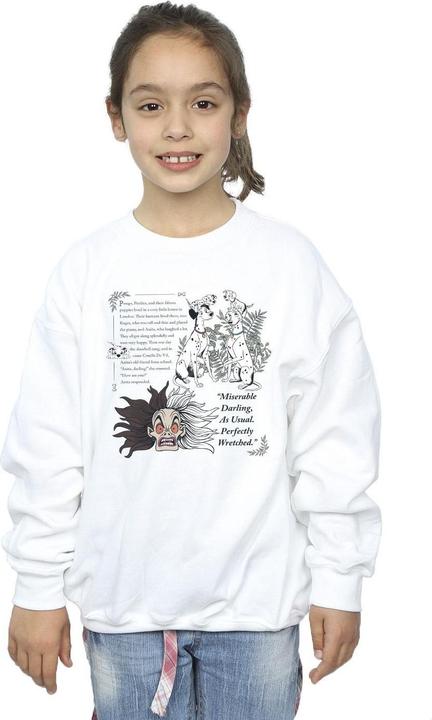 Actual product image Disney Girls 101 Dalmatians Miserable Darling Sweatshirt (152, 158)