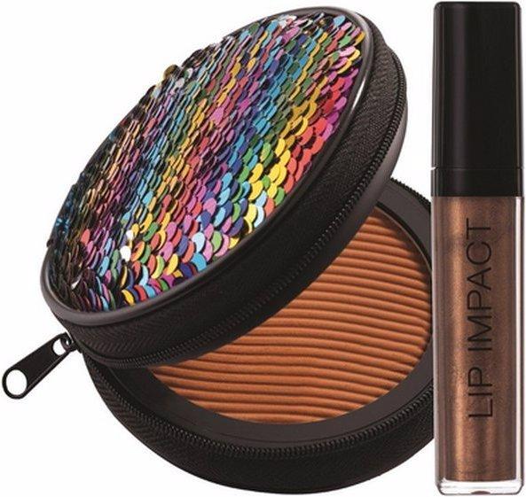 Actual product image Nouba Sunlike Set N.2 Millerighe Maxi Bronzer + Lip Impact 35 (Lip Gloss Reflecta Texture) + Pouch