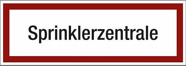 Produktbild Marahrens Brandschutzkennzeichen Feuerwehr, Folie, 297x105, 10 Stk, Sprinklerzentrale