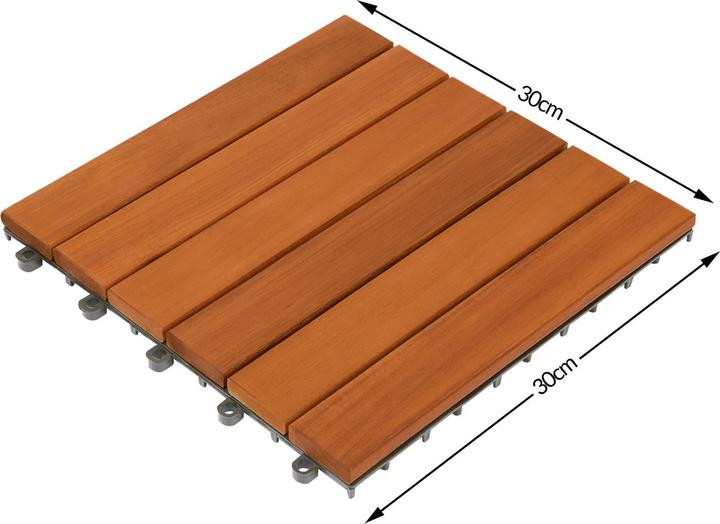 Actual product image Deuba Holzfliesen (33 x, 30 x 30 x 2.5 cm)