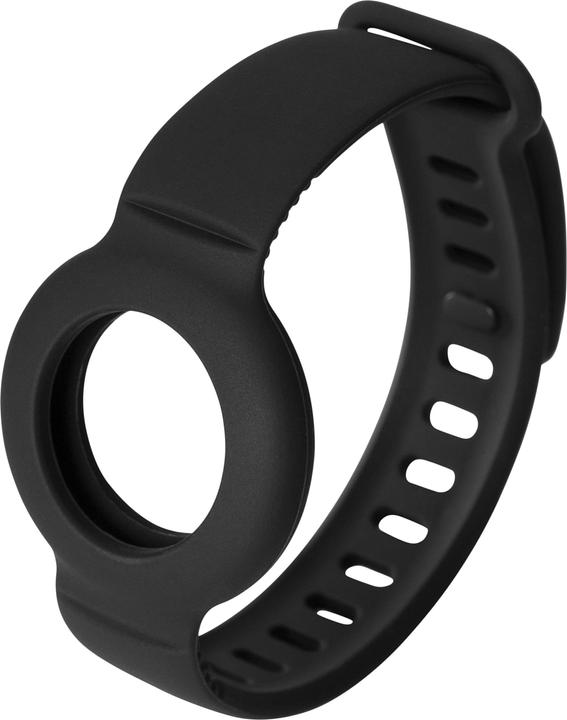 Deltaco Apple AirTag siliconen polsband, zwart