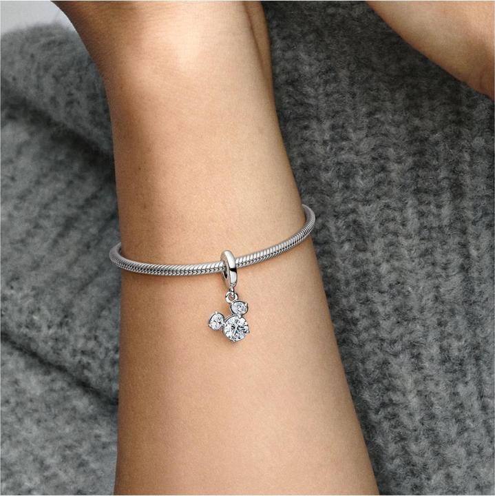 Actual product image Pandora Disney Mickey Mouse Sparkling Head Silhouette Charm (Silver 925)