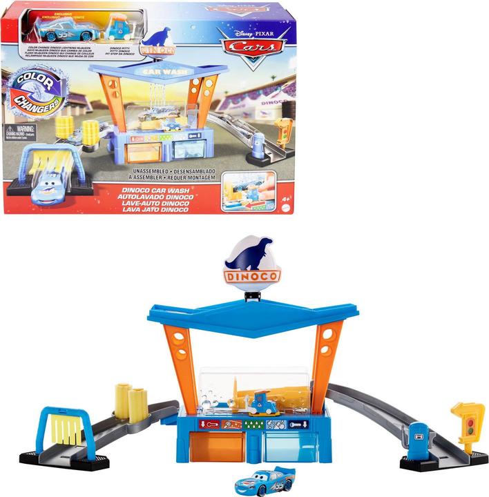 Immagine prodotto Disney Cars Set di gioco per autolavaggio Dinoco con cambio di colore