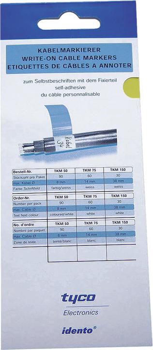 Cimco Marcatore per cavi, auto-etichettatura, campo di etichettatura 25 x 23 mm, L 150 mm, -30°C - 95°.