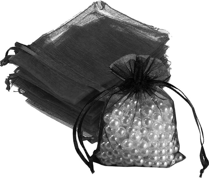 Actual product image JTI 50x gift bags / organza bags - black (Organza bag, 1 x)