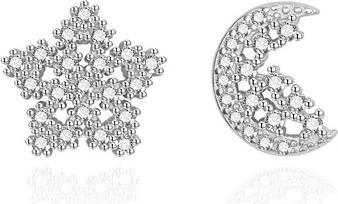 Produktbild Agato - Silver earrings Star and moon AGT-E004PW