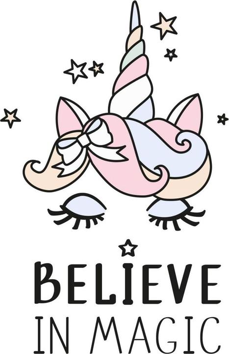 Immagine prodotto Trenddeko Testa di unicorno Credi nella magia (19 x 30 cm)