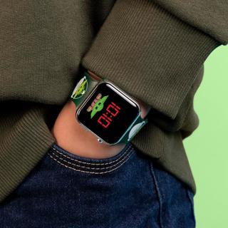Produktbild Accutime LED-Kinderuhr The Mandalorian Baby-Yoda (grün), Digitaluhr mit LED-Anzeige für Uhrzeit u... (Digitaluhr, 37 mm)