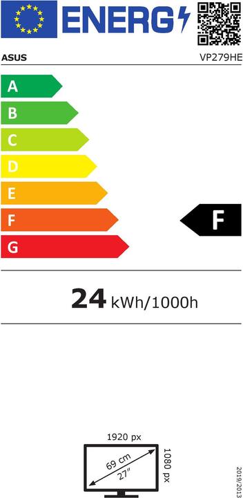 Energie-Label ASUS VP279HE (1920 x 1080 Pixel, 27")
