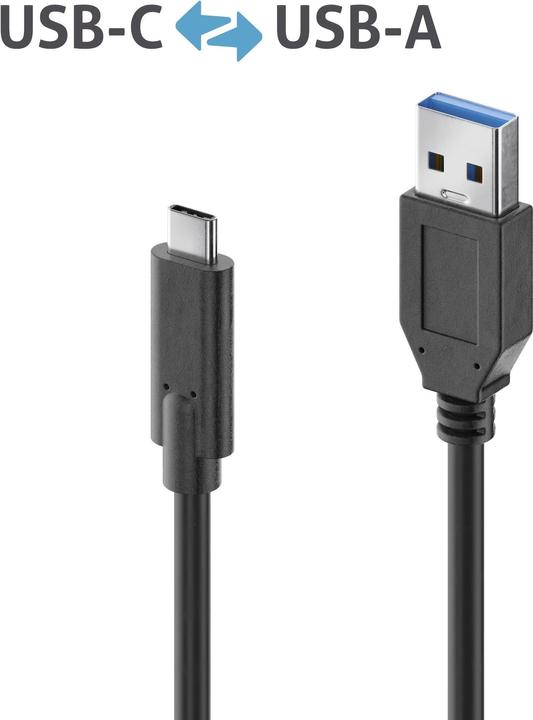 Actual product image Purelink USB A – USB C (1 m, USB 3.1)