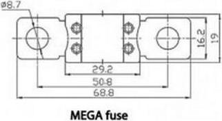Actual product image Victron Energy MEGA fuse 500A/80V (PU 5 pcs.)