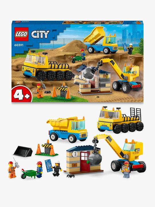 Actual product image LEGO Construction vehicles and crane with wrecking ball (60391, LEGO City)