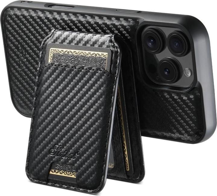 Produktbild Ueli Express Magnetische Carbon Optik Hülle mit abnehmbarem Kartenhalter (Apple iPhone 16 Pro)