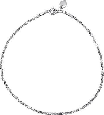 Image du produit Silvego Chaîne torsadée en argent sur la jambe de Jess avec coeur ZT290375A
