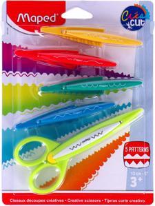 Image du produit Maped 601006 Set de contour CREA Cut, 1x cadre de ciseaux + 5X lames à motifs, plastique, coloré, 5, 5
