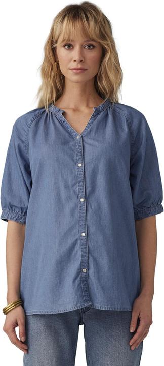 Envie de Fraise Kurzärmelige Umstandsbluse aus Light-Denim