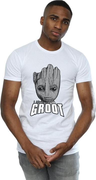 Actual product image Mens Guardians Of The Galaxy Groot Face T-Shirt (XXL)