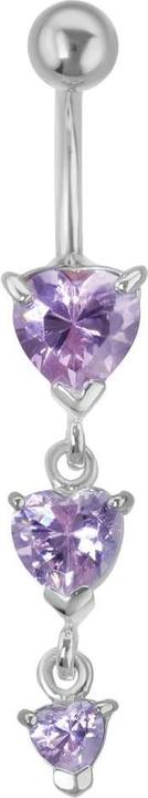 Actual product image Bijouteria Bellypiercing (Surgical steel 316L, Premium crystal)