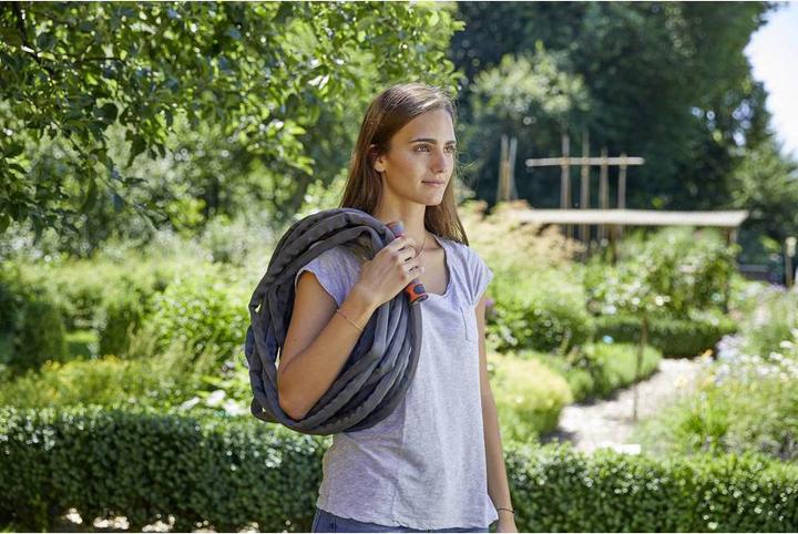 Image du produit Gardena Tuyau textile Liano 15m avec support de tuyau mural -Action (15 m, 13 mm)