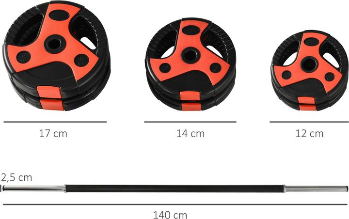 Produktbild SportNow Langhantel Set mit Langhantelstange (2 x 5 kg)