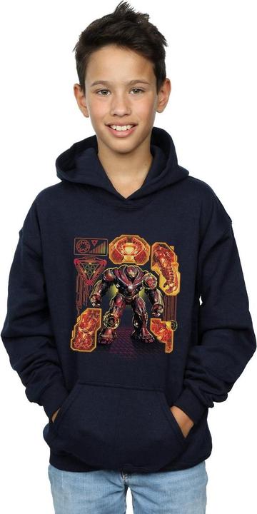 Image du produit - Sweat à capuche AVENGERS INFINITY WAR HULKBUSTER BLUEPRINT - Garçon (140, 146)