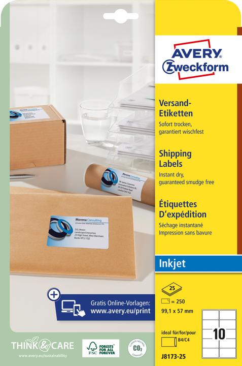 Produktbild Avery Schnell trocknen J8173