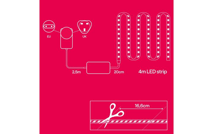 Actual product image Innr Smart Flex strip FL 140 C (Warm white, Neutral White, Cold White, RGBW, 400 cm, Indoor)