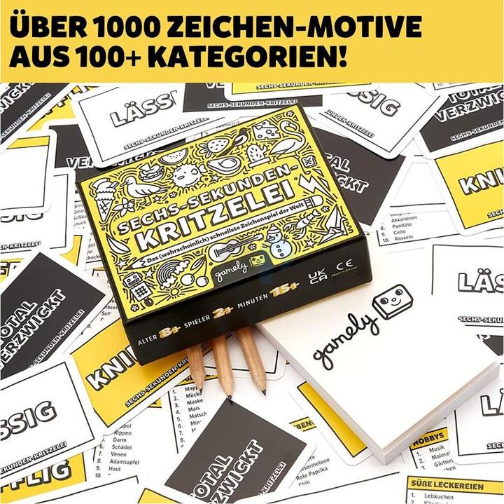 Actual product image Gamely SIX-SECOND SCRITZELEI - The (probably) fastest drawing game in the world (German)