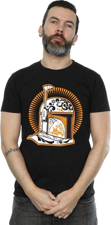 Actual product image Star Wars Mens Boba Fett Dia De Los Muertos T-Shirt (S)