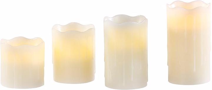 Actual product image Britesta 4 flickering LED real wax candles with graduated height, white (4 x)