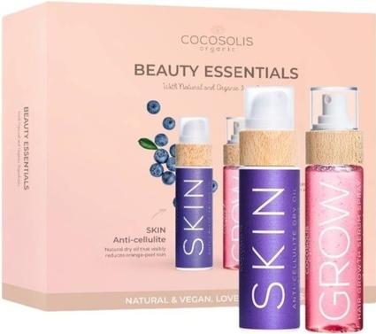 Cocosolis Set Beauty Essentials - Skin Anti Cellulite Dry Oil 110ml And Hair Growth Serum Spray 110m