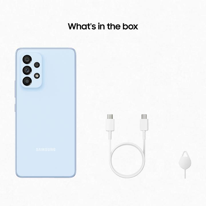 Actual product image Samsung Galaxy A53 5G (128 GB, Awesome Blue, 6.50", Dual SIM, 64 Mpx, 5G)