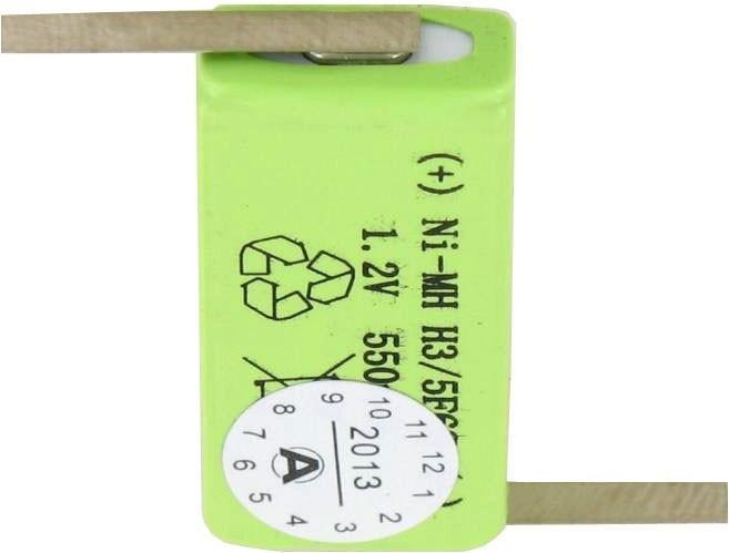 Actual product image AccuCell Battery HF-C1U with solder tag Z-shape (1 pcs., 600 mAh, Battery + charger)