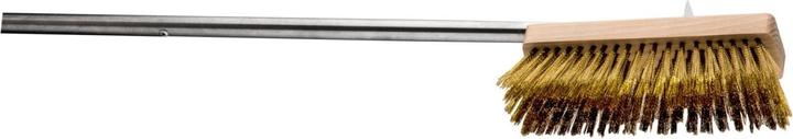 Piazza Ofenbürste rechteckig 27x6.5x7cm Messing drehbar L217cm