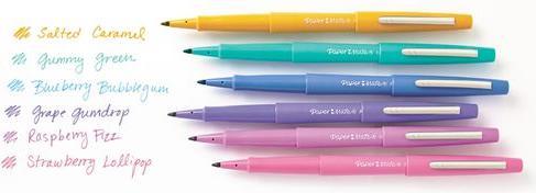 Produktbild Paper Mate Flair Candy Pop (Flieder, Salted Caramel, traube, Orange, Himbeere, Ringelblume, Blueberry Bubblegum, Hellgrün, Braun, 16 x)