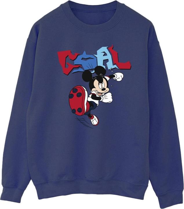 Actual product image Disney Mens Mickey Mouse Goal Striker Pose Sweatshirt (XXL)