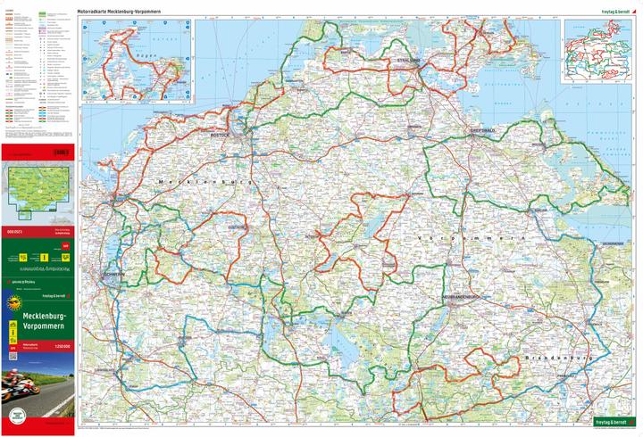 Actual product image Mecklenburg-Vorpommern, Motorbike Map 1