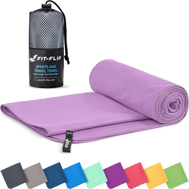 Fit-Flip Mikrofaser Handtuch schnelltrocknend mit Tasche 100x200cm (100 x 200 cm)